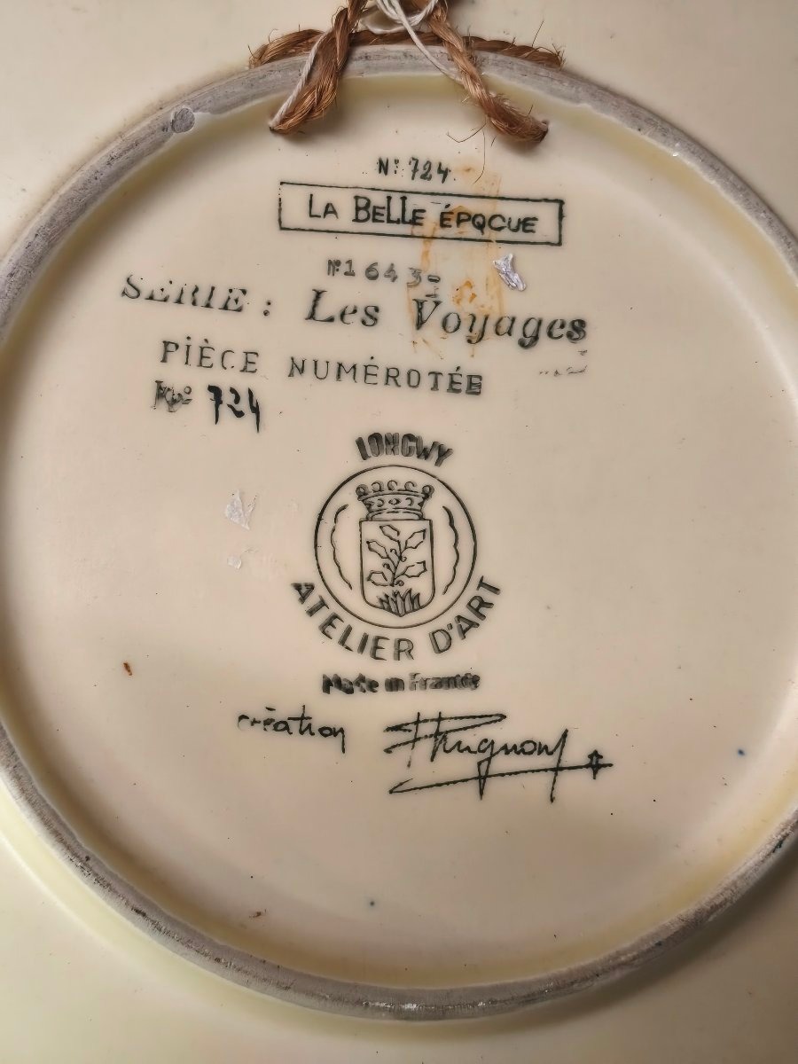 Grand plat en faïence de Longwy-photo-3