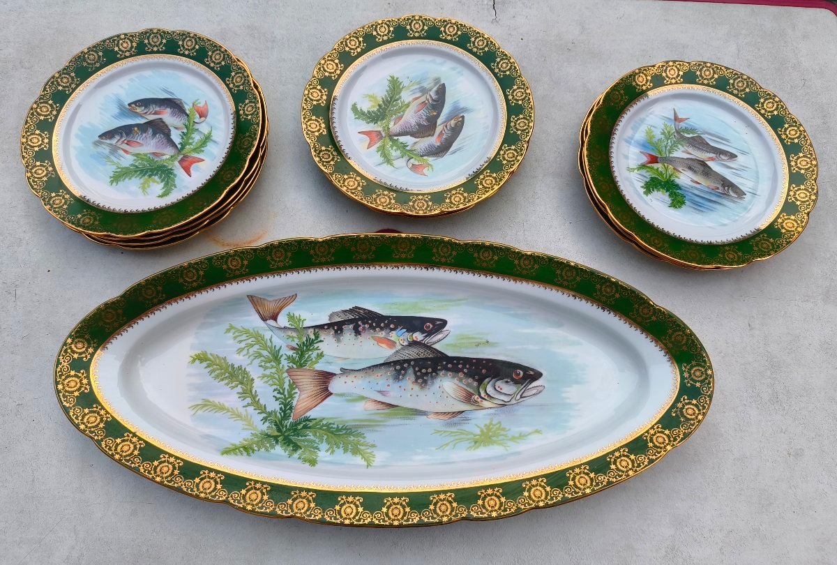 Service à poisson en porcelaine Bavaria