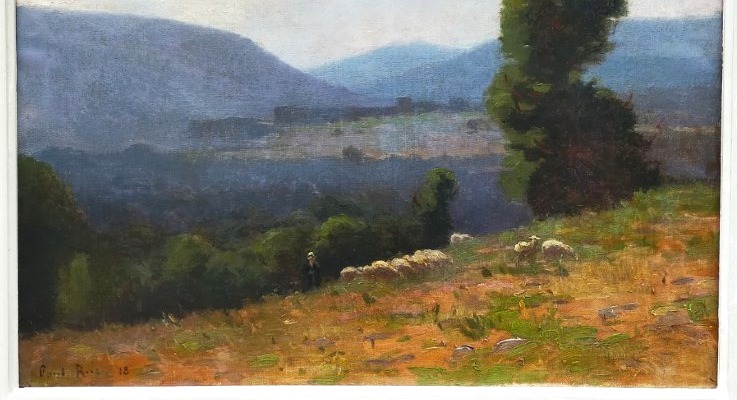 Paul RUE (1866-1954) Moutons dans la vallée de la Creuse, 1918 (crozant gargilesse detroy )-photo-2