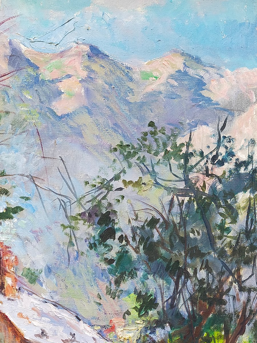 PONTOY Henri (1888-1968) le bourg d'arud dans les deux Alpes-photo-3