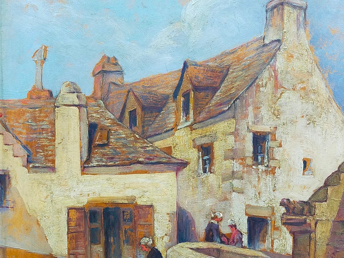 Village breton Léon geille de Saint-Léger (1864 1937) Bretagne-photo-3