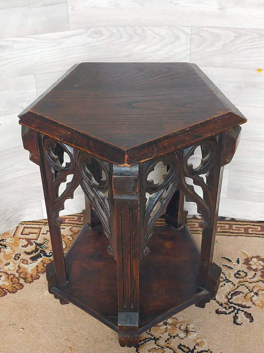 Neo-gothic Gueridon Stool (neo-gothic)-photo-3
