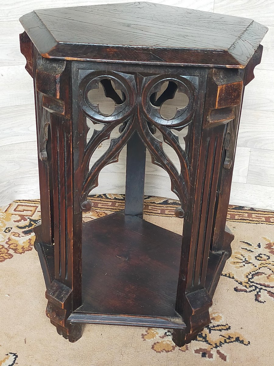 Neo-gothic Gueridon Stool (neo-gothic)-photo-4