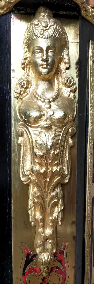 Petit Meuble Chevet en marqueterie boulle (semainier chiffonnier)-photo-2