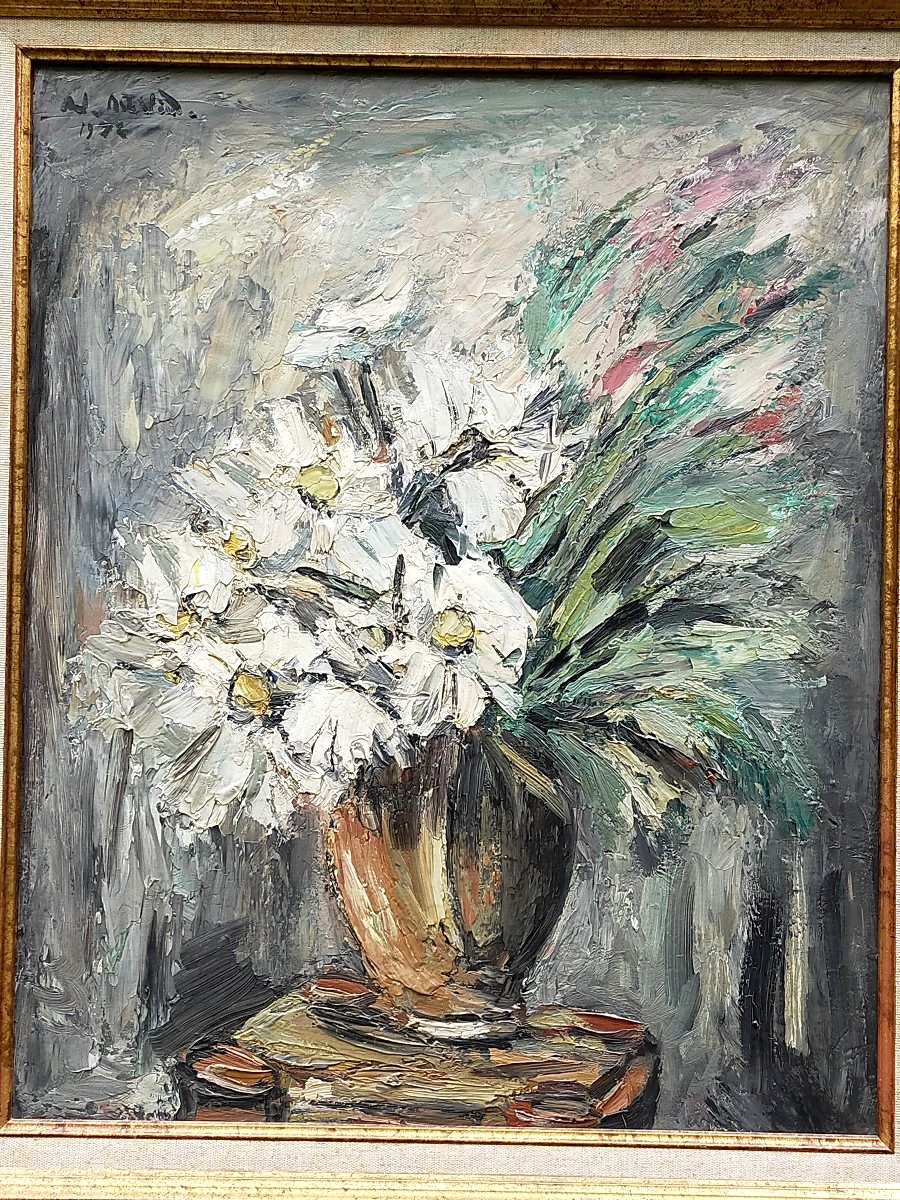 Anders Osterlind (1887-1960) Nature morte au bouquet  ecole de crozant -photo-2