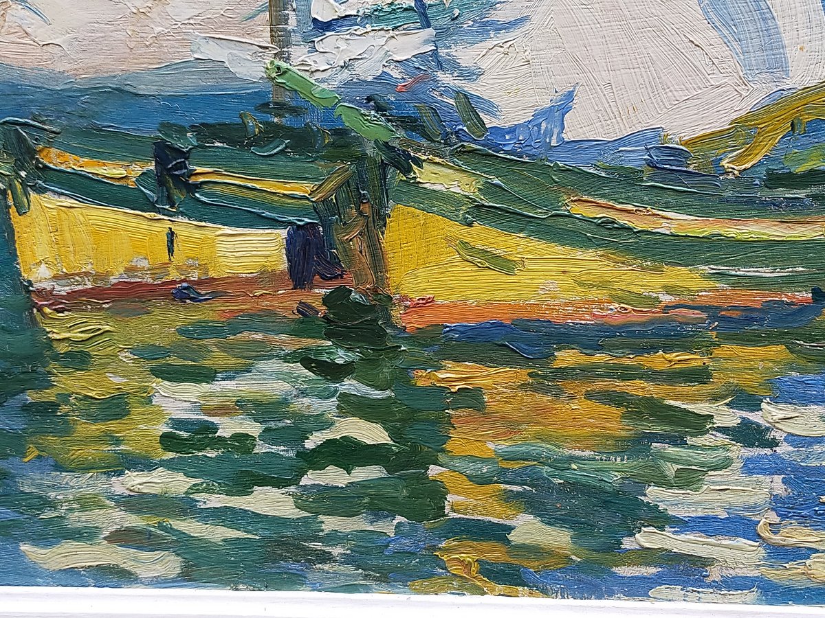 Lucien Victor Delpy  (1898-1967) tartanes au mouillage-photo-4