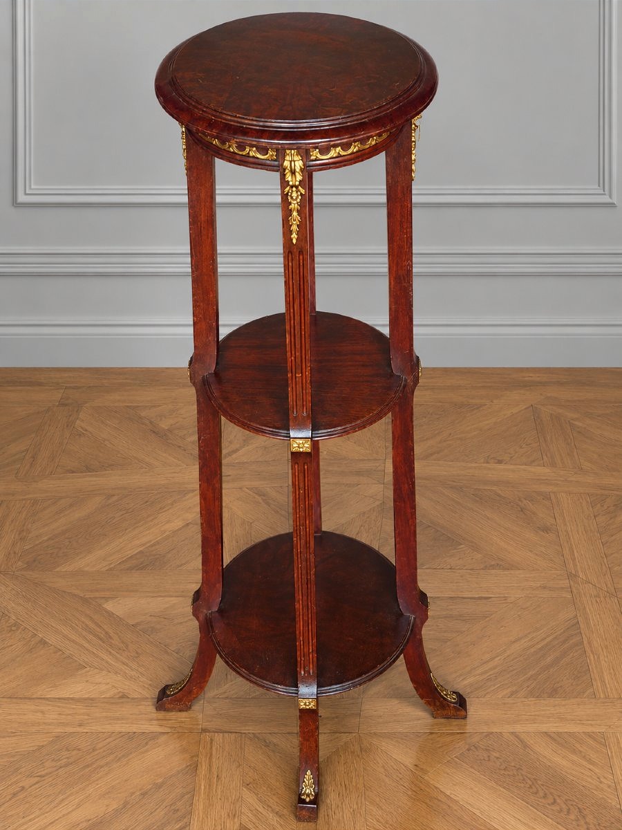 Louis XVI-style High-backed Chair With Three Panels-photo-2
