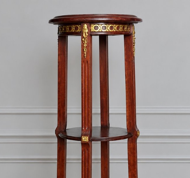 Louis XVI-style High-backed Chair With Three Panels-photo-3