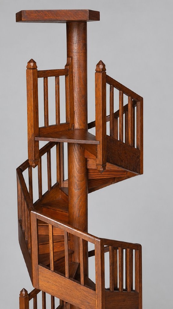 Escalier de maîtrise en bois compagnon -photo-2