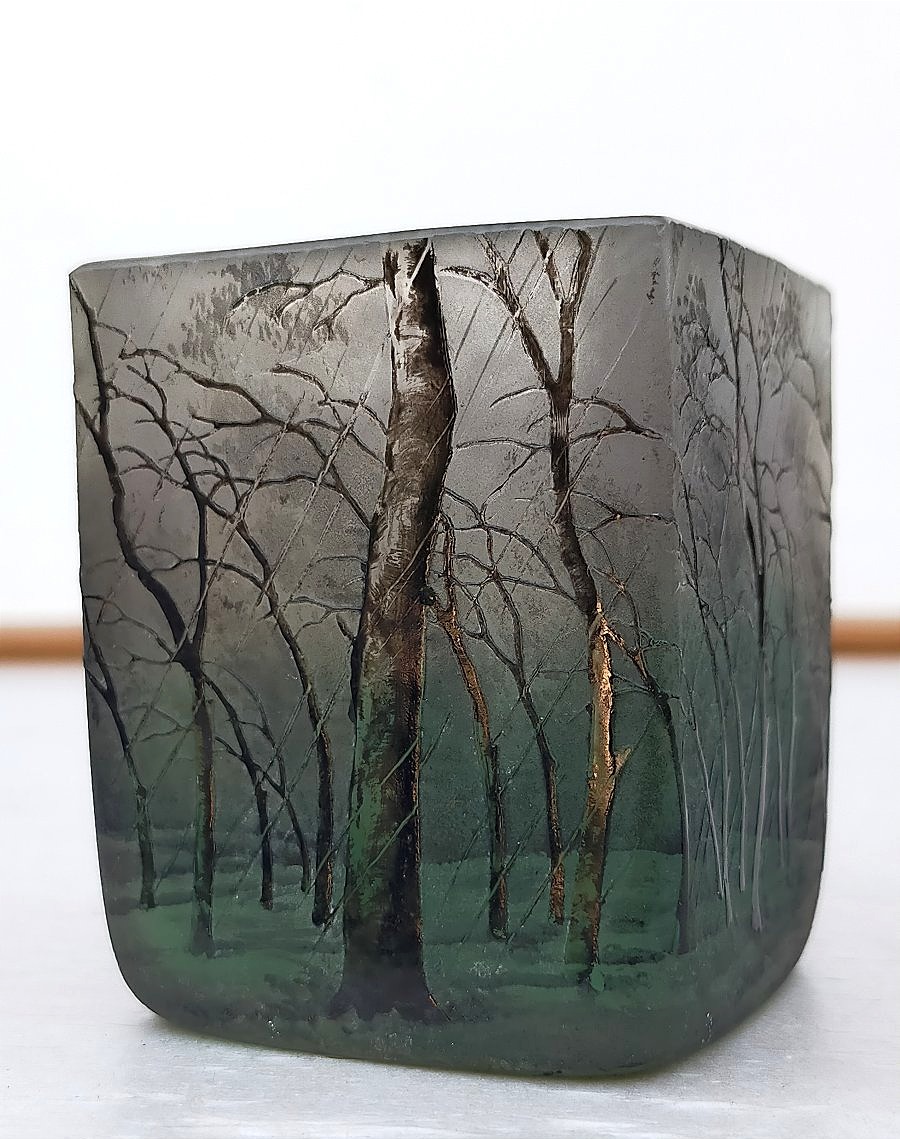 Daum Pluviose Miniature Vase 