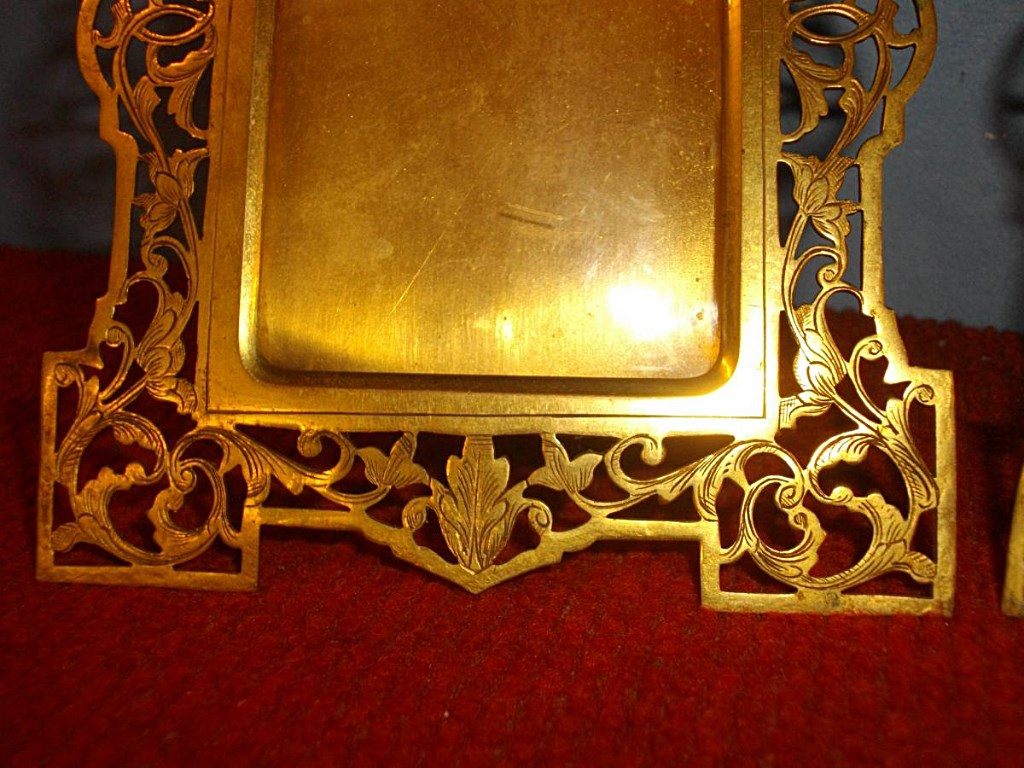 Pair Of Frame In Bronze Chiseled XIX-photo-2