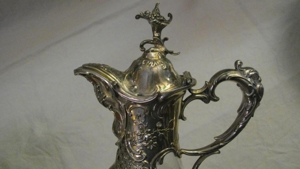 Sterling Silver Ewer 19th-photo-1