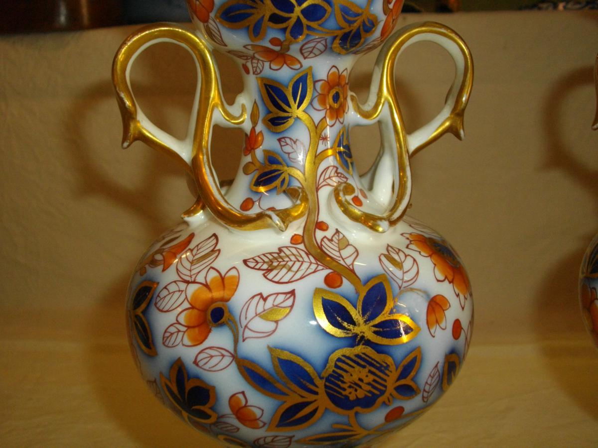 Paire De Vase Porcelaine De Bayeux -photo-3