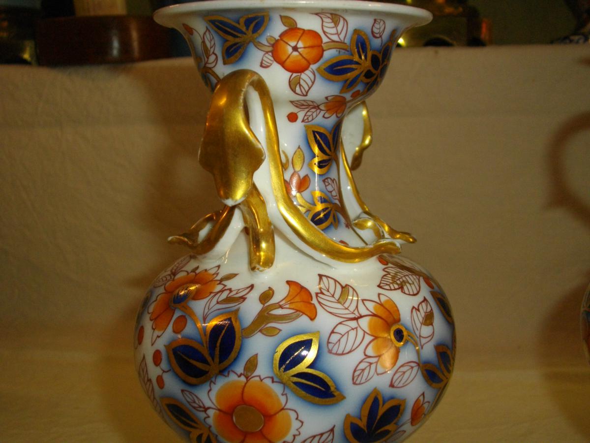 Paire De Vase Porcelaine De Bayeux -photo-4