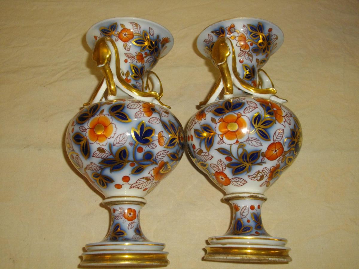 Paire De Vase Porcelaine De Bayeux -photo-2