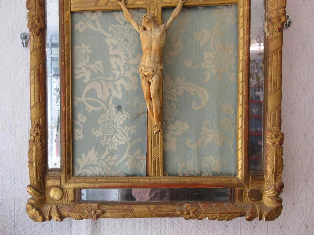 Christ Crucifix En Ivoire Du XVIII ème-photo-3