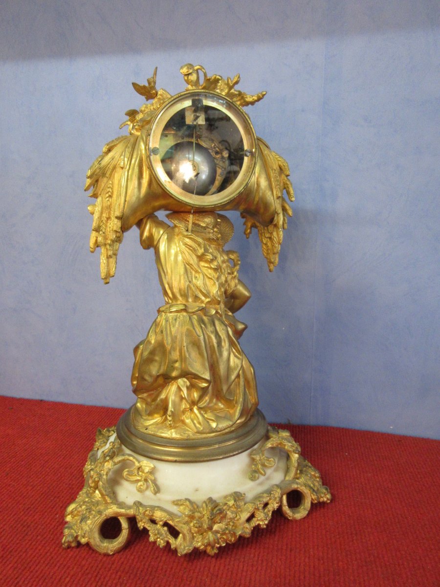 Gilt Bronze Pendulum Stamp Raingo Brothers-photo-6