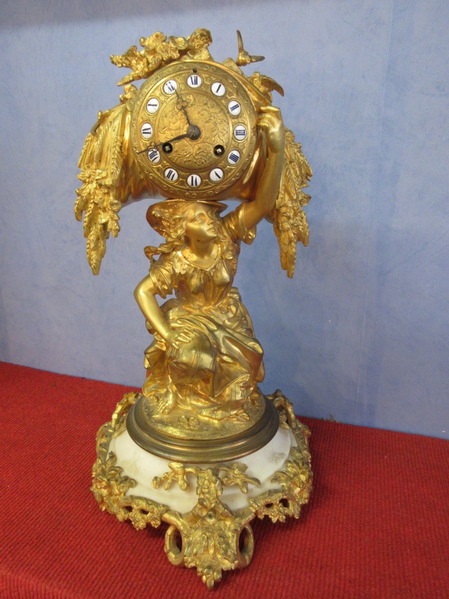 Gilt Bronze Pendulum Stamp Raingo Brothers
