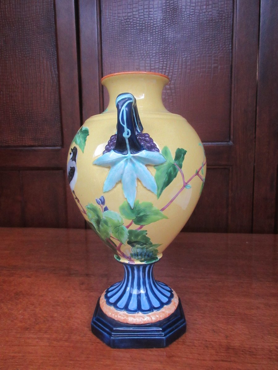 Vase Creil Montereau D&eacute;cor d&#039;Oiseau Abeille XIX&egrave;me-photo-4