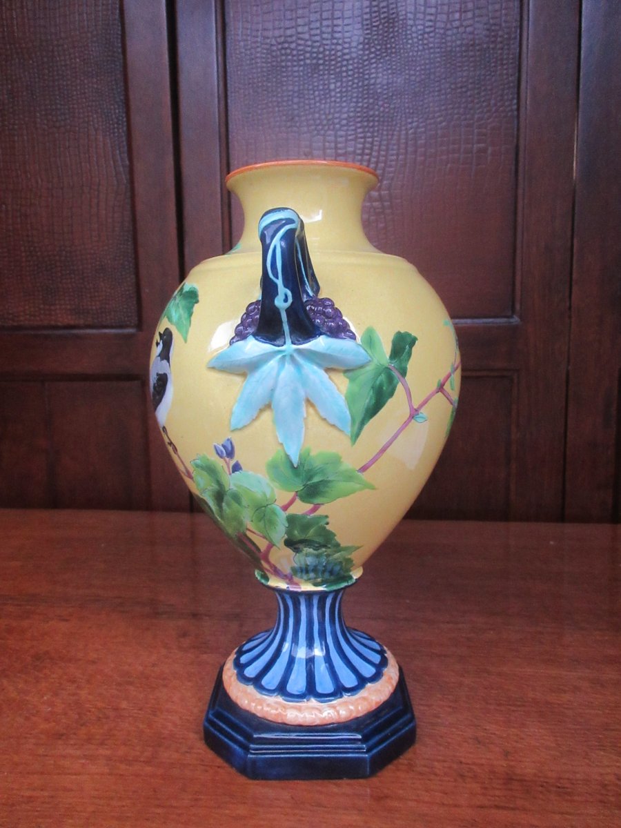 Vase Creil  Montereau Bird Decor Bee Nineteenth-photo-4