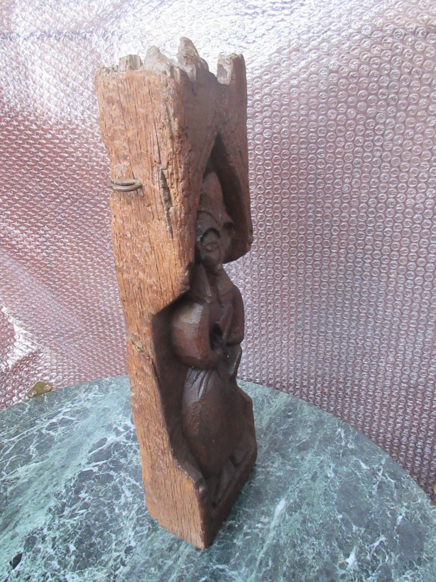 Bois Sculpté Femme Alsacienne ? A La Coiffe XVIIIème-photo-3