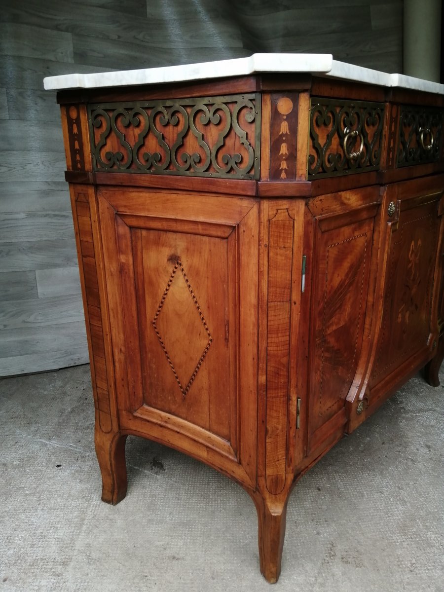 Transition Marquetry And Bronze Dresser-photo-2