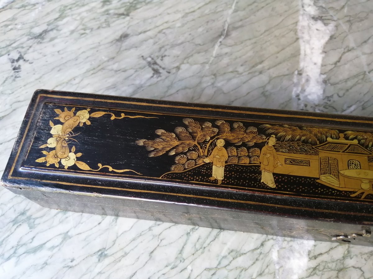 Box For Chinese Lacquer Fan-photo-3