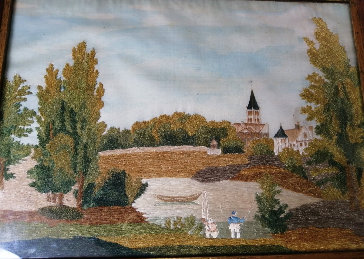 Tableau Broderie En Fils De Soie 