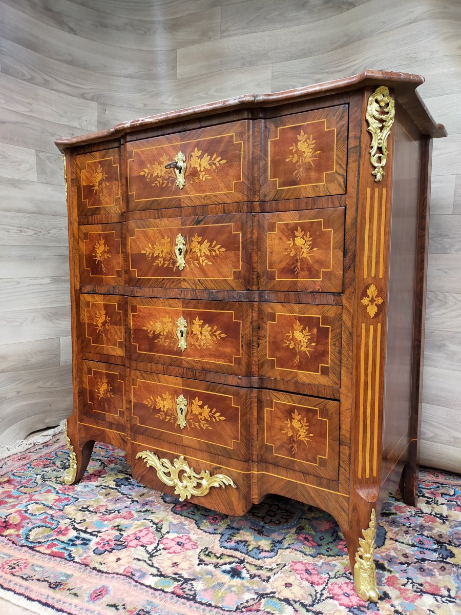 Faubourg St Antoine Paris Petite Commode Marqueterie -photo-2