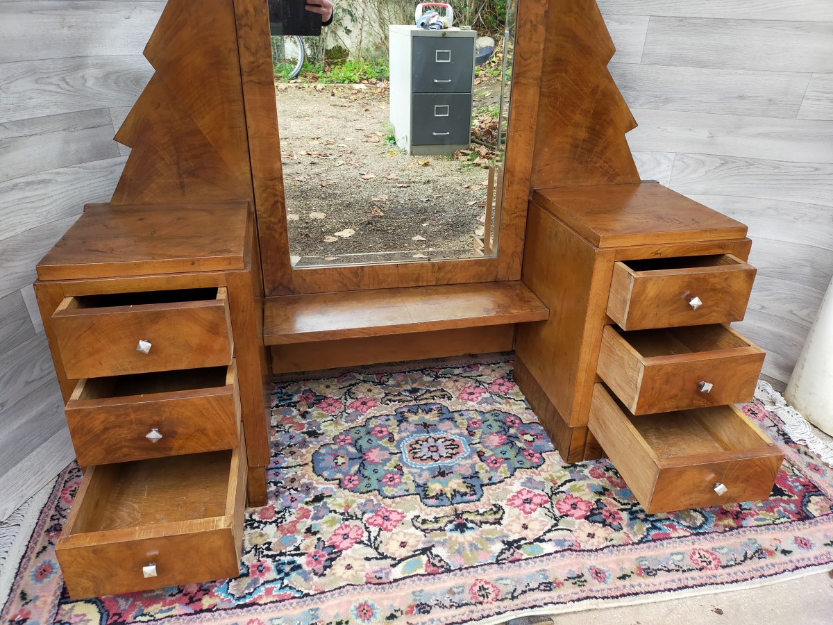 Coiffeuse Art D&eacute;co Miroir Psych&eacute; -photo-1