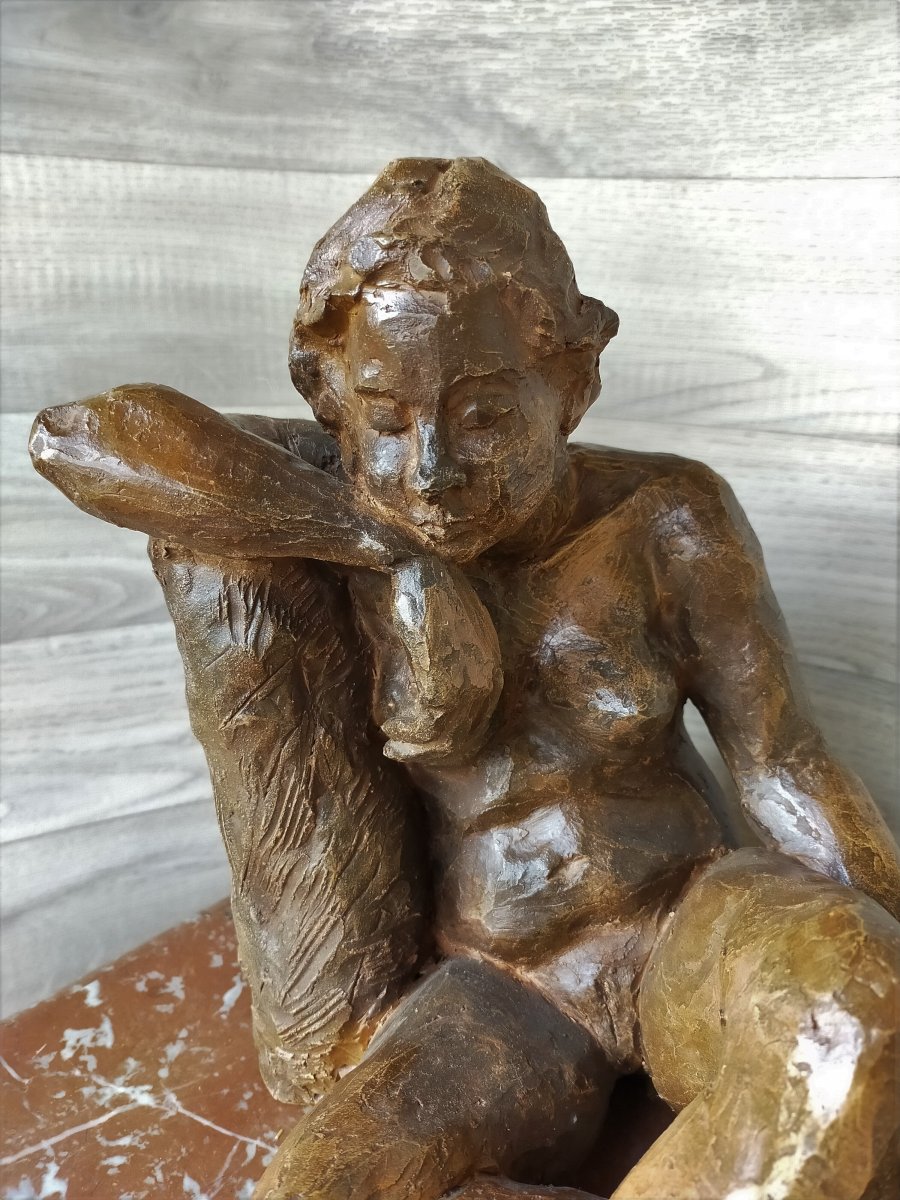 The Naked Young Woman In Terracotta-photo-3