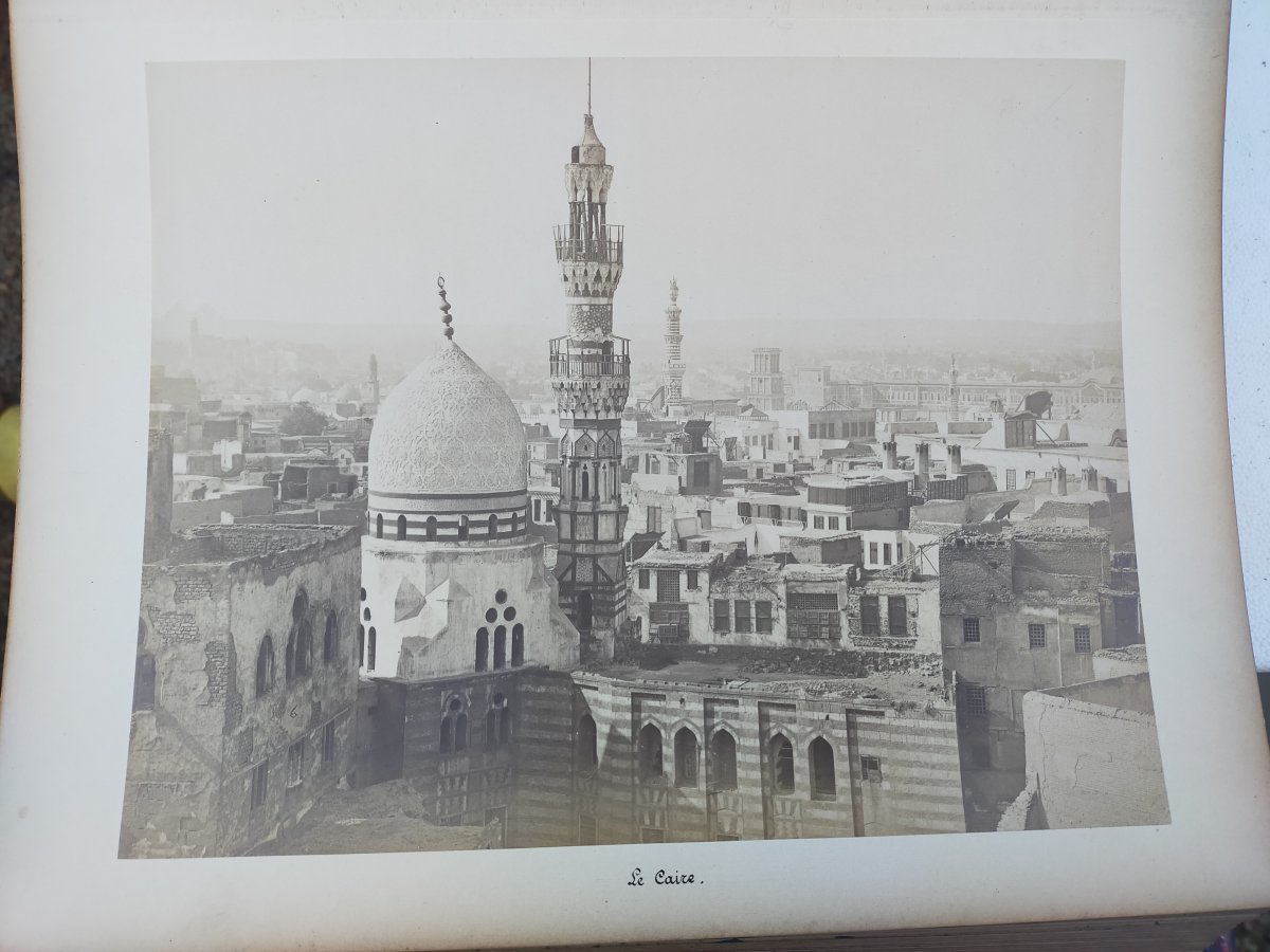 Voyage en Egypte 248 Photographies  Antoine B&eacute;ato Et Pascal Sebah   1891 Le Nil ,le caire pyramide-photo-2