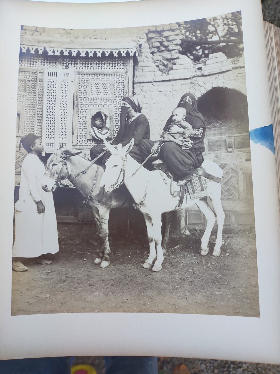 Voyage en Egypte 248 Photographies  Antoine B&eacute;ato Et Pascal Sebah   1891 Le Nil ,le caire pyramide-photo-1