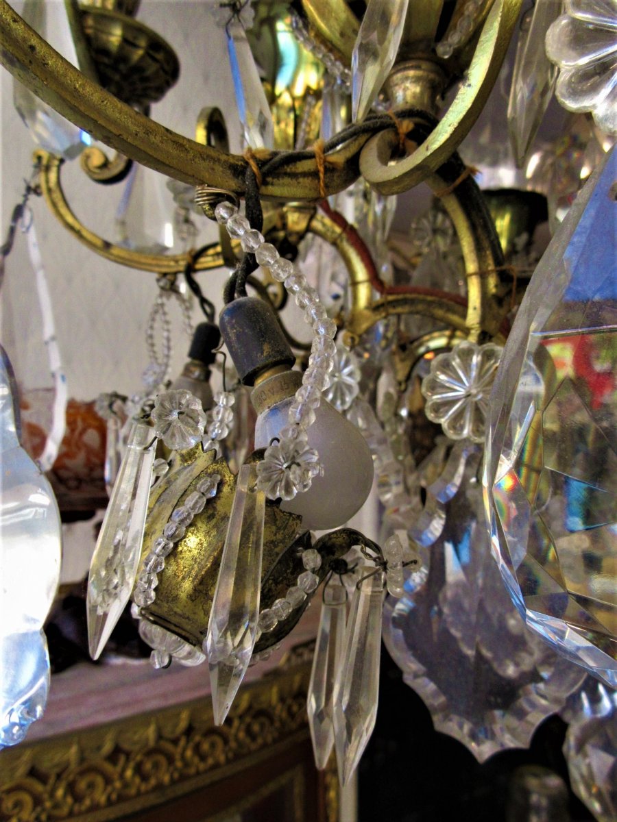 Chandelier 24 Arms Of Light Bronze And Crystal (baccarat Saint Louis)-photo-3