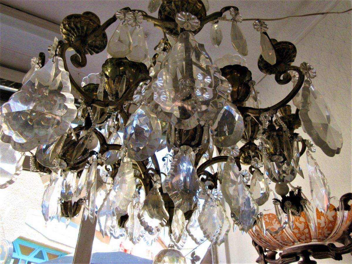 Chandelier 24 Arms Of Light Bronze And Crystal (baccarat Saint Louis)-photo-4