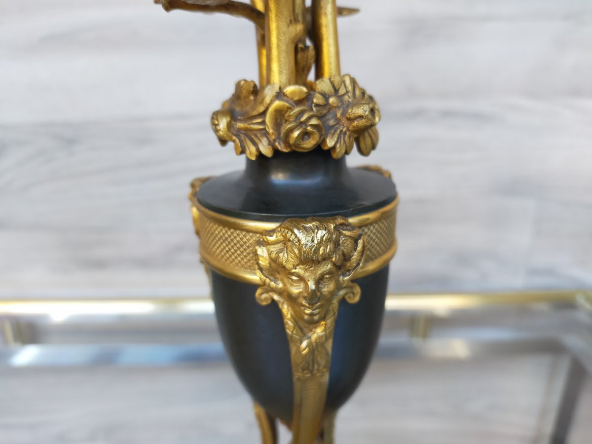 Pair Of Candlesticks Candlesticks In Gilt Bronze Henri Dasson?-photo-2