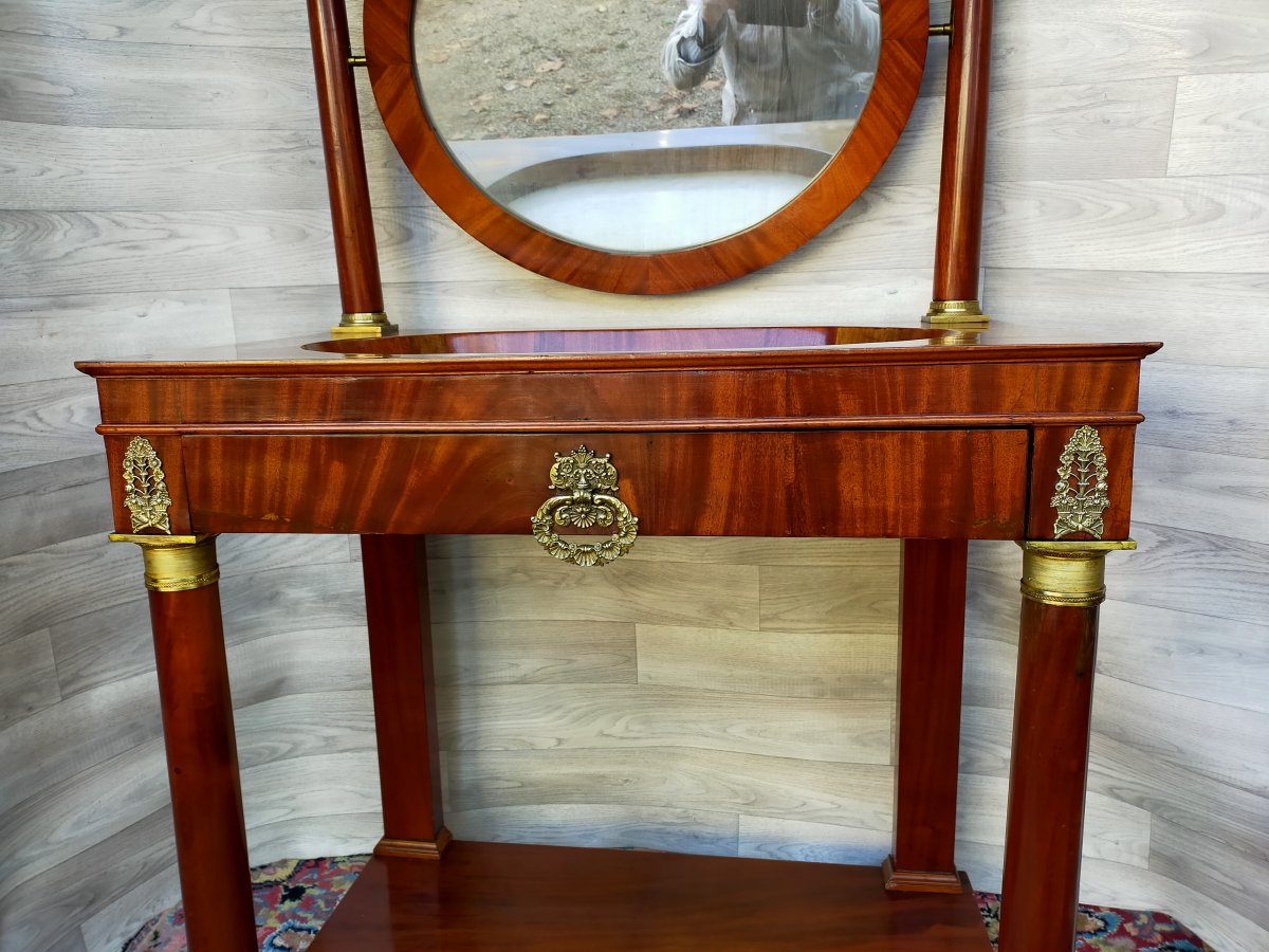 Dressing Table Empire Mahogany Flamed-photo-2