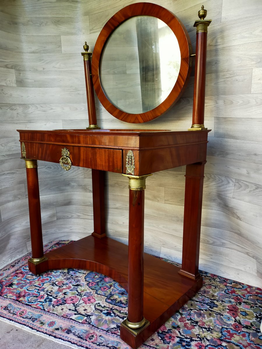 Dressing Table Empire Mahogany Flamed-photo-6