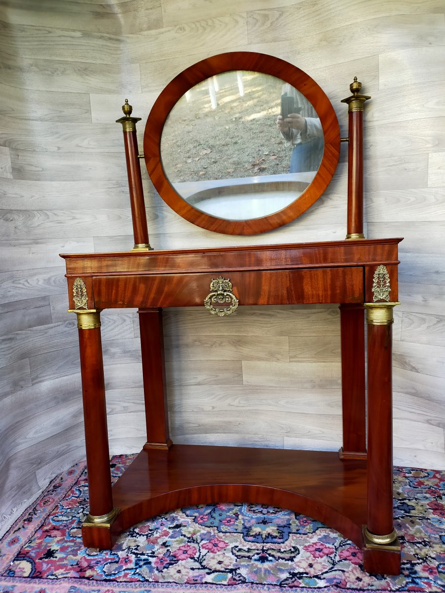 Dressing Table Empire Mahogany Flamed-photo-7