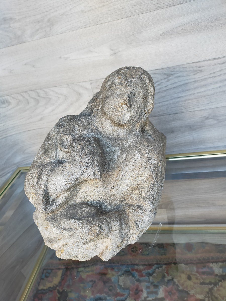 17th Century Stone Angel (angelot Putto)-photo-1