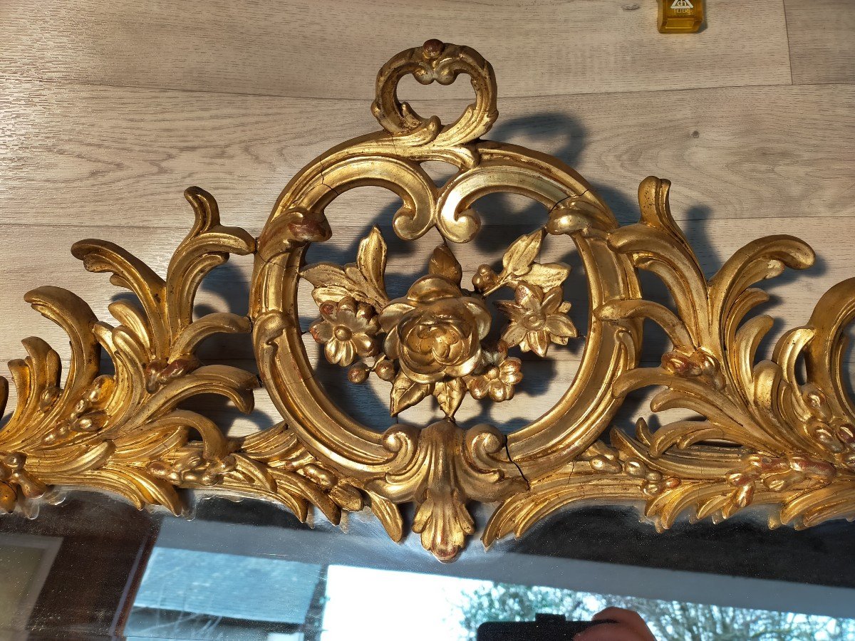 Mirror With Beads Gilding With Gold Leaves (beads) -photo-3