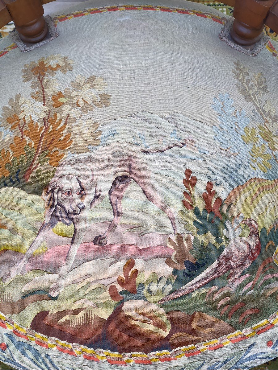 Aubusson Tapestry Gondola Armchair-photo-3