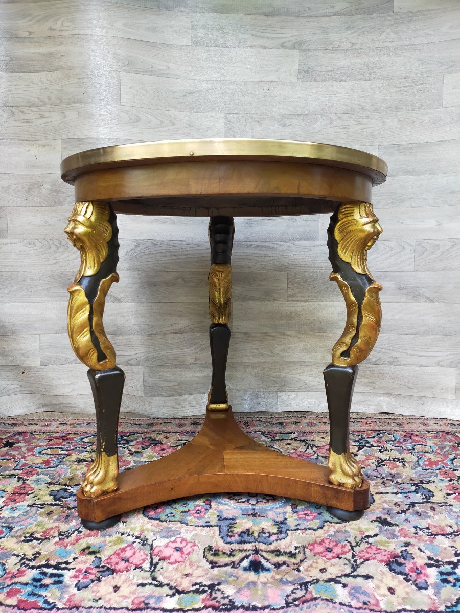 Empire Pedestal Table A La Maréchal