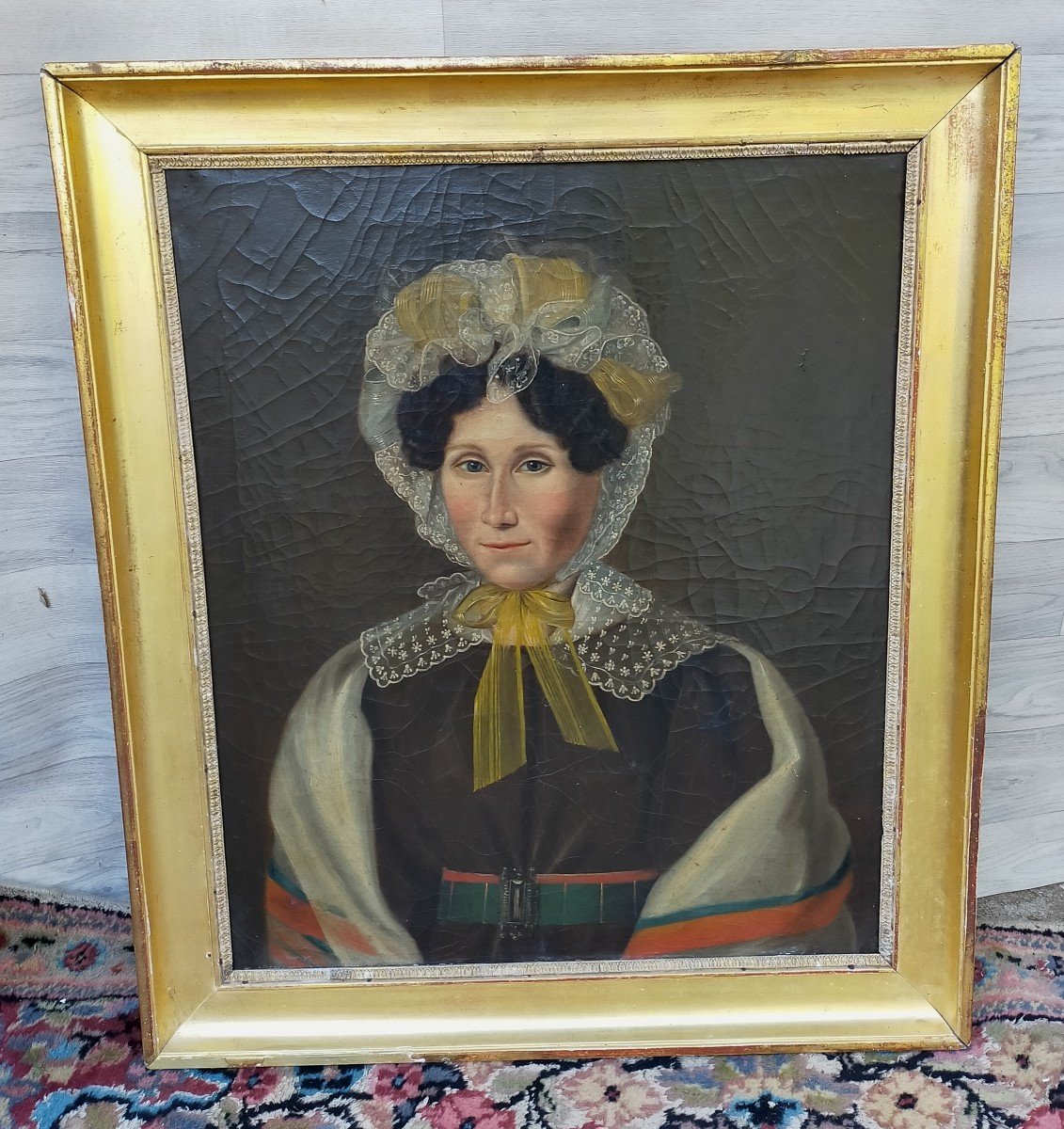 Portrait Of Elegant Woman With Headdress