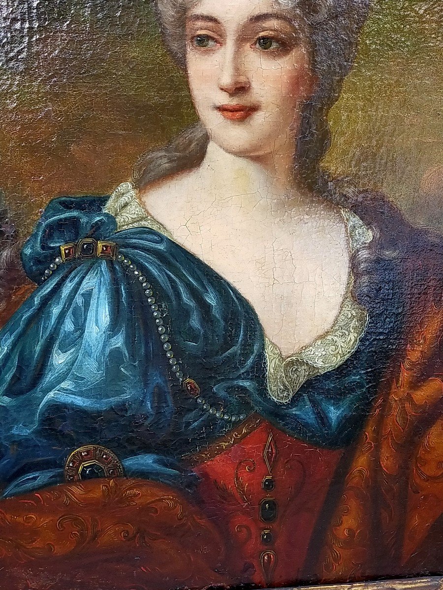 Portrait d&#039;Une Noble Femme (mignard,larguilliere,rigaud )-photo-2