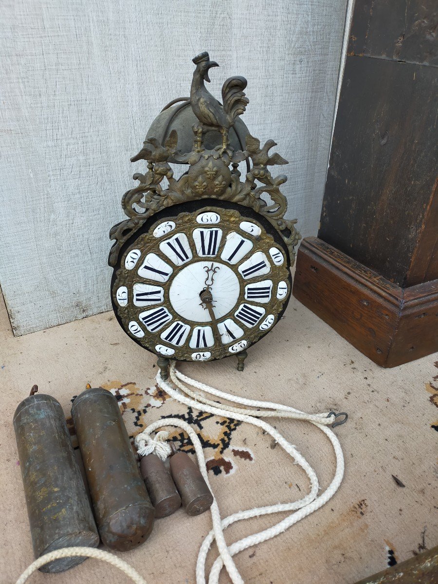 18th Century Parquet Clock Lantern Movement-photo-3