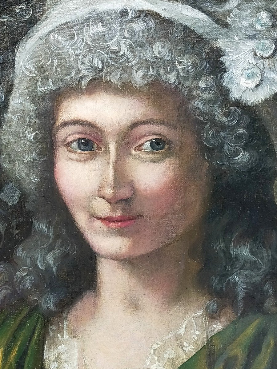 Portrait Of A Young Woman From The 18th Century Marie Jeanne Chemin Wife Dezairs-photo-2