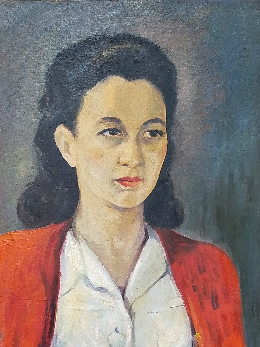 David Murginski Peintre Isra&eacute;lien Portrait De Femme -photo-1
