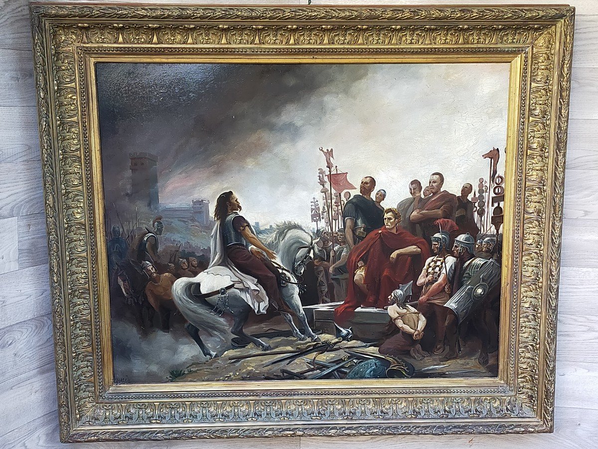 Tableau Historique La Bataille d&#039;Alesia Vercingetorix Contre Jules C&eacute;sar-photo-4
