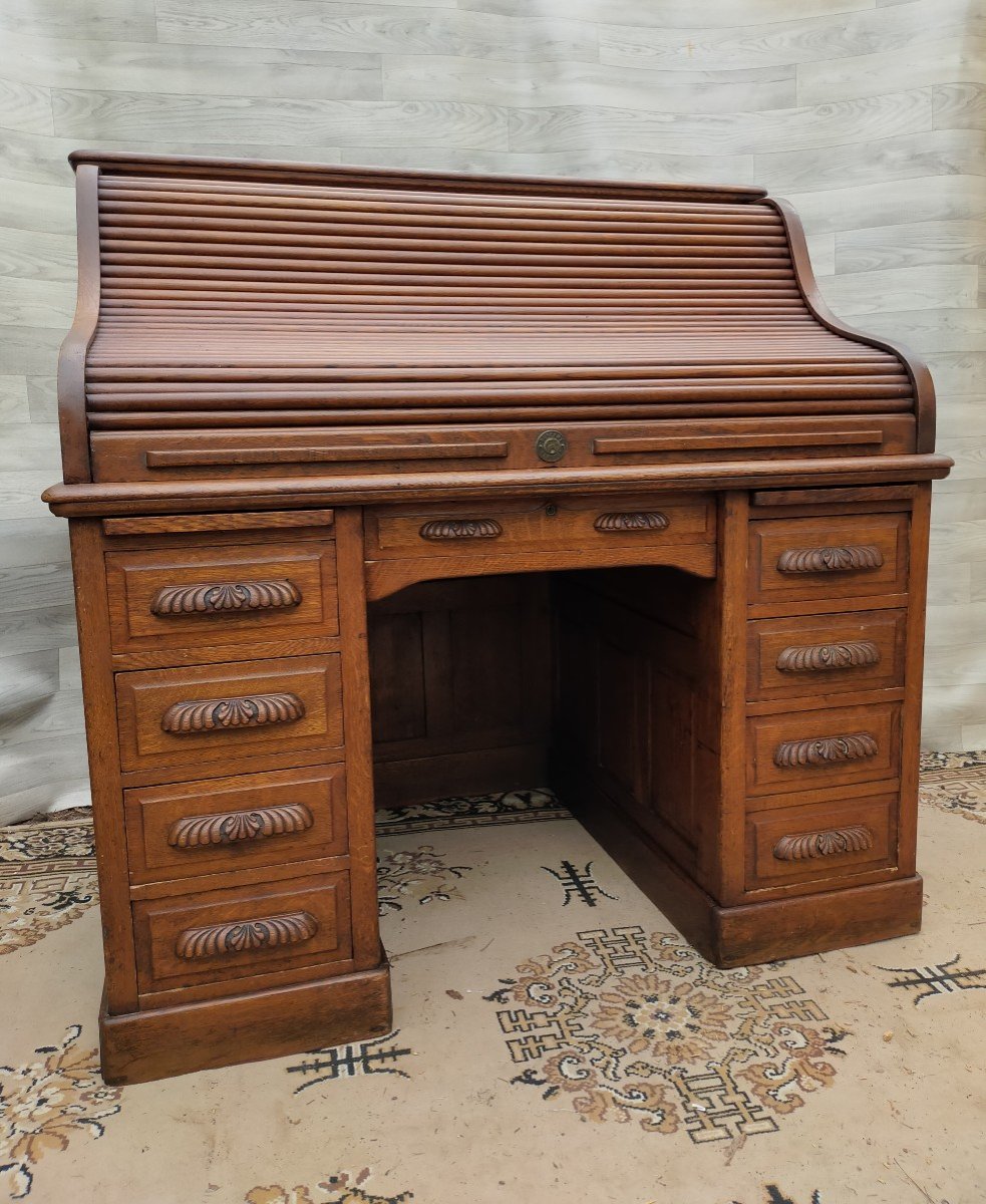 Large American Desk Stamped Shannon-photo-2